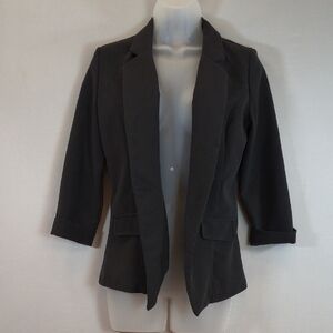 Contempo Casuals Women's Black Long Sleeve Blazer Top Size M